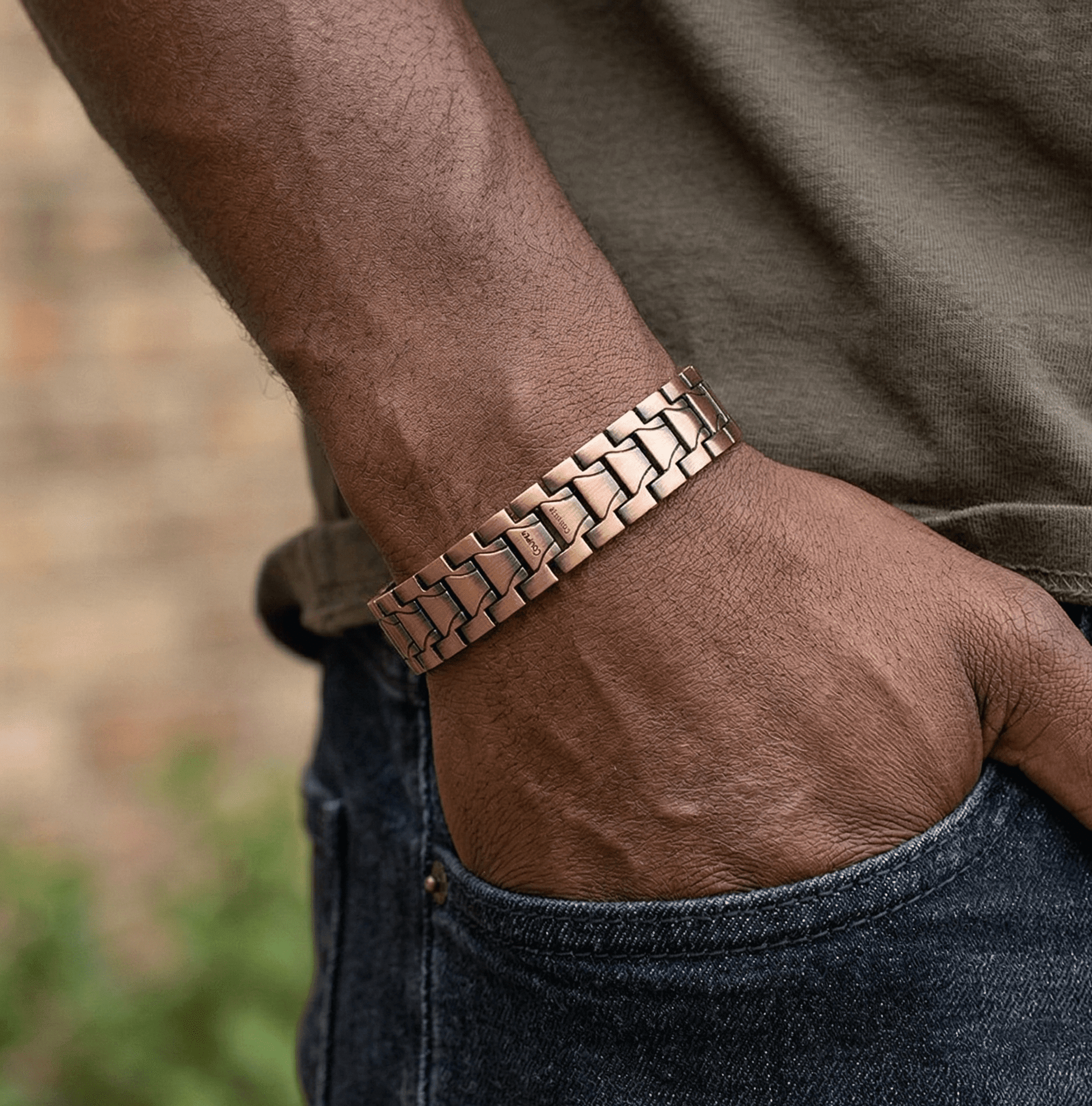 Copper Magnetic Link Bracelets - Karoo Earth