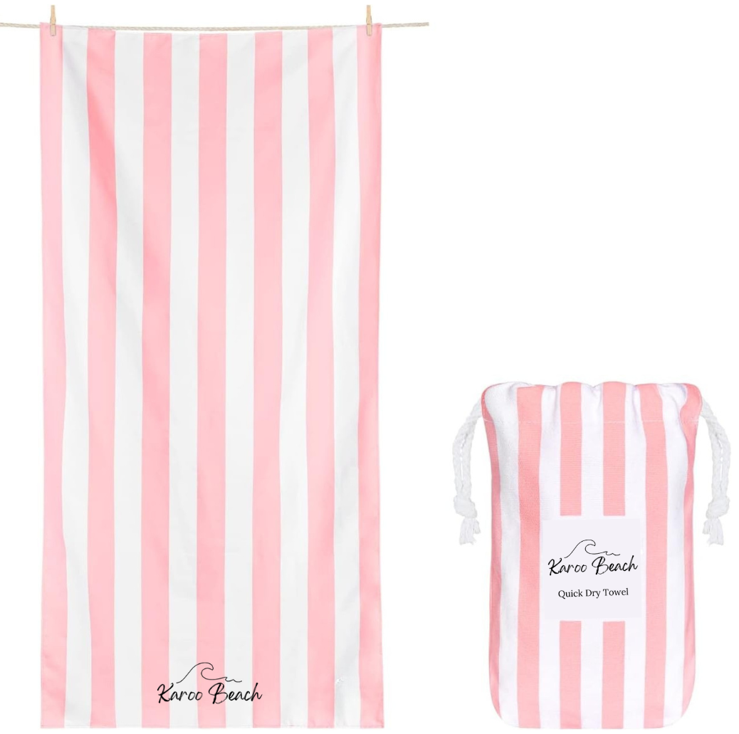 Quick Dry Microfibre Beach Towel - Flamingo