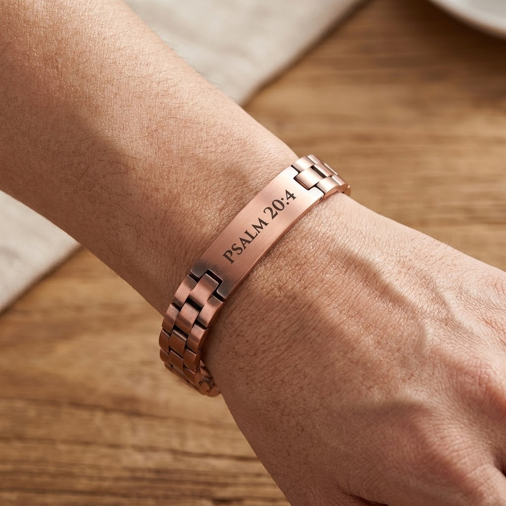 Customisable Inter-Linked Pure Copper Magnetic Bracelet