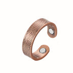 Diamond Line Copper Magnetic Ring