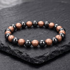 Pure Brushed Copper & Hematite Beaded Bracelet