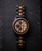 The Apple Wood & Ebony Karoo Earth Chronograph Wooden Watch
