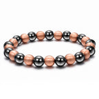 Pure Brushed Copper & Hematite Beaded Bracelet