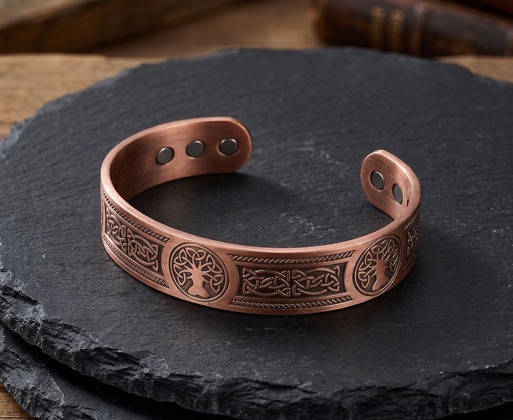 Bio Magnetic Tree of Life Pure Copper Bracelet