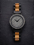 Natural Rock & Ebony Wood Karoo Earth Watch
