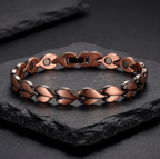 Ladies Leaf design Pure Copper Magnetic Bracelet