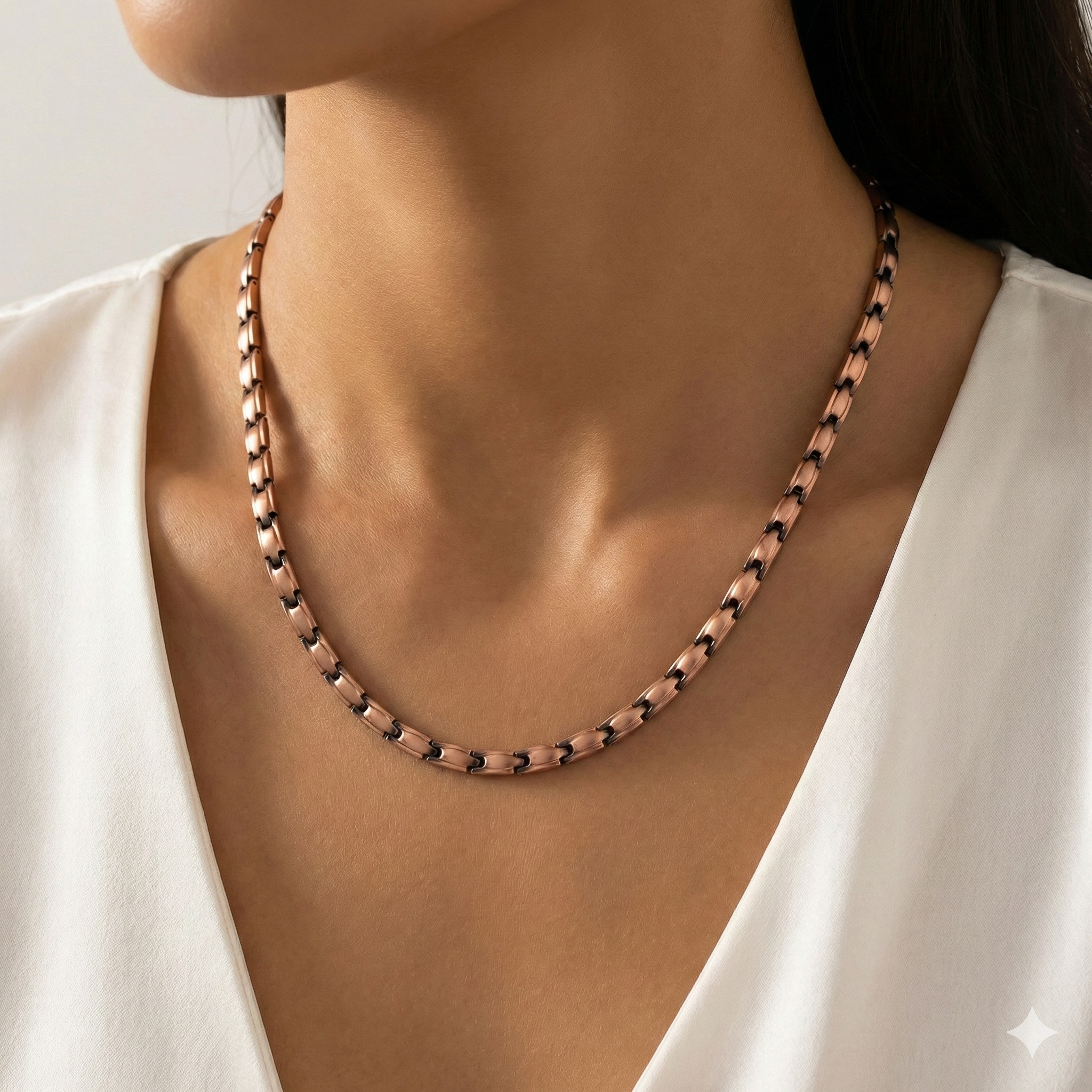 Ladies Powerful Copper Link Bio-Magnetic Necklace