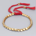 Tibetan Buddhist Copper Beads Bracelet (Red)