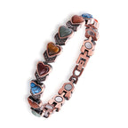 Multi colour Heart Copper Magnetic Bracelet