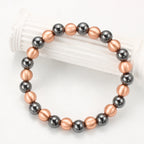 Pure Brushed Copper & Hematite Beaded Bracelet