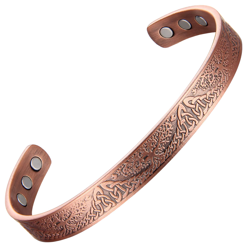 Tree of Life Slimline Pure Copper Bracelet