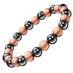 Pure Brushed Copper & Hematite Beaded Bracelet