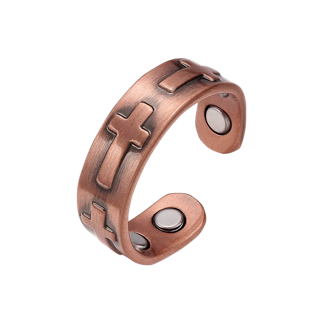 Cross Copper Magnetic Ring