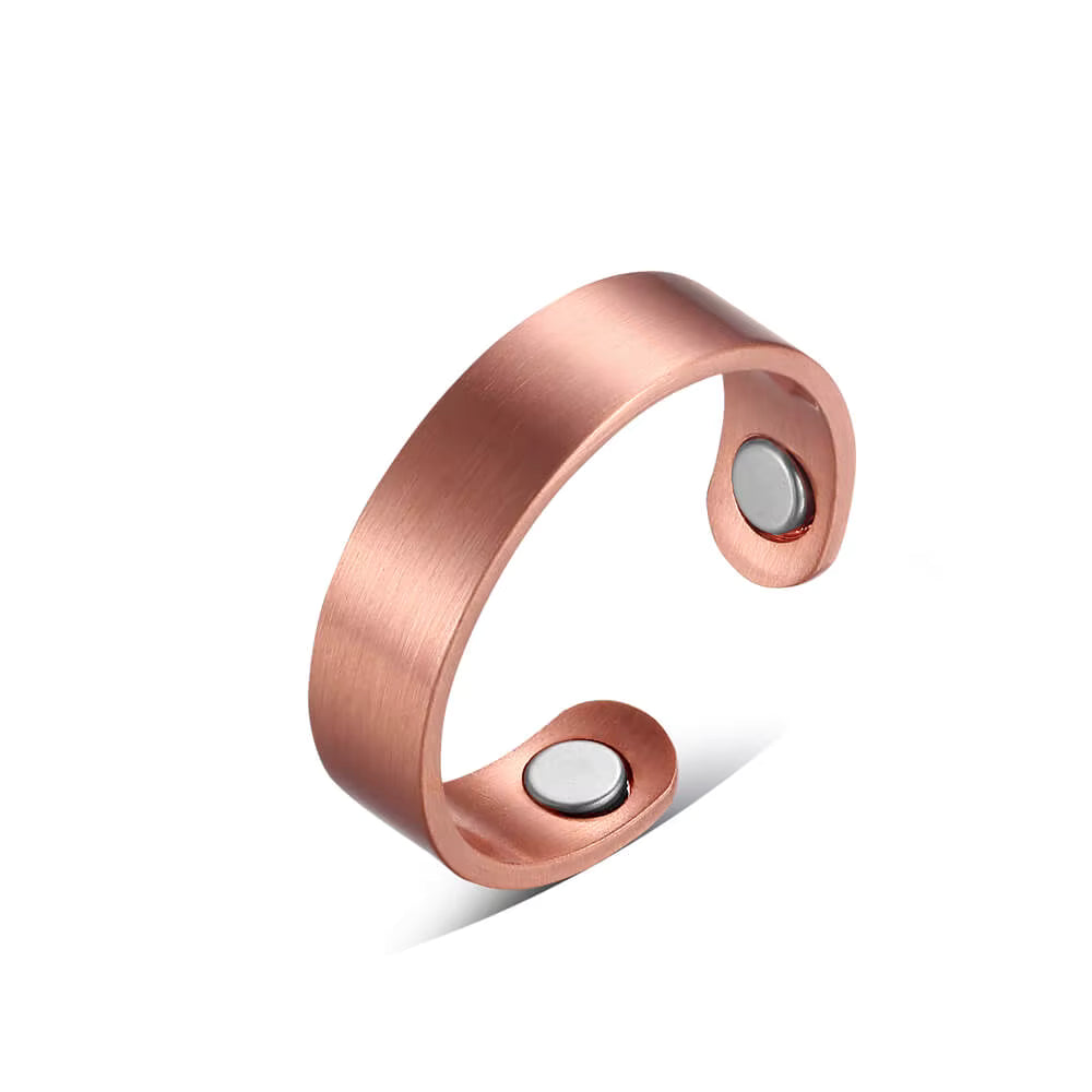 Brushed Copper Magnetic Ring 2 Magnets