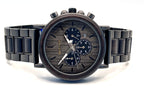 The Ebony and Gun Metal Steel Karoo Earth Chronograph Wooden Watch