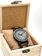 Natural Rock & Ebony Wood Karoo Earth Watch