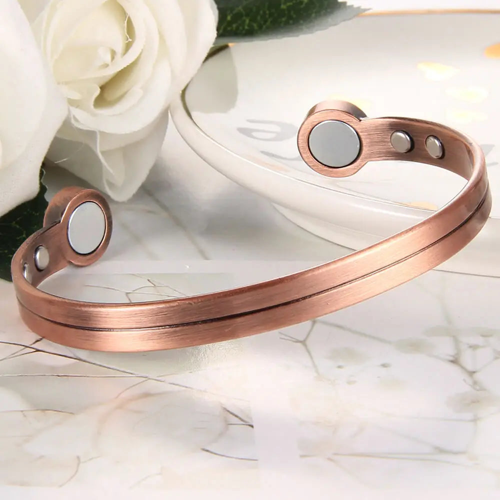 Bio Magnetic Thin Line Pure Copper Bracelet