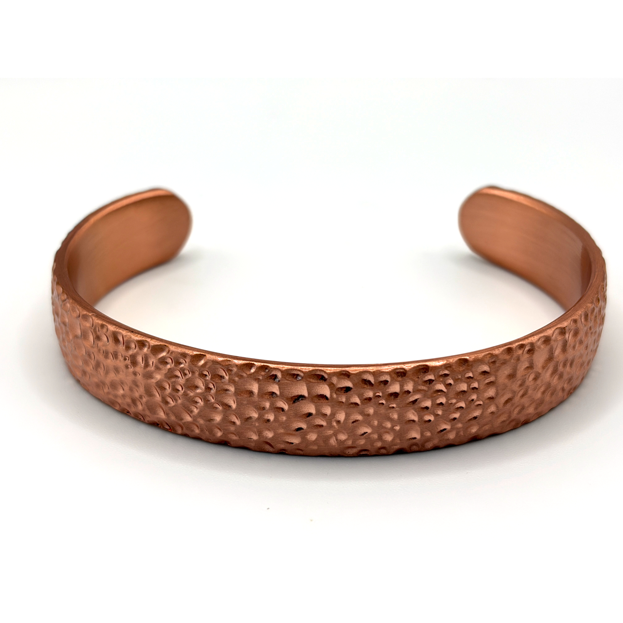 Solid Rustic Hammered Non Magnetic Pure Copper Bracelet