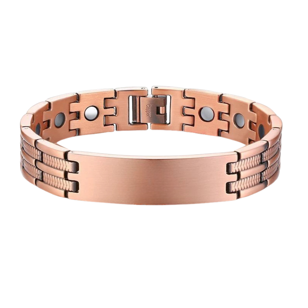 Customisable Parallel Track Pure Copper Magnetic Bracelet
