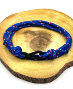 Adjustable Cobalt Camo Carabiner Rope Bracelet - Karoo Earth