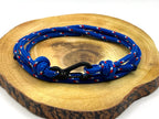 Adjustable Cobalt Camo Carabiner Rope Bracelet - Karoo Earth