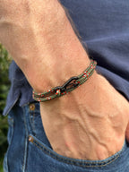 Adjustable Fern Green Camo Carabiner Rope Bracelet - Karoo Earth