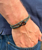 Adjustable Green Camo Carabiner Rope Bracelet - Karoo Earth