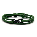 Adjustable Green Carabiner Rope Bracelet - Karoo Earth