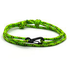 Adjustable Neon Green Ensign Carabiner Rope Bracelet - Karoo Earth
