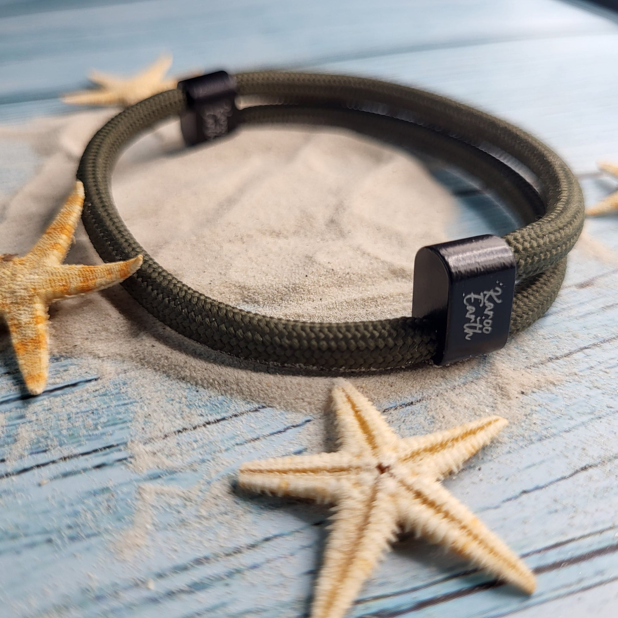 Army Green Karoo Earth Rope Adjustable Paracord Bracelet - Karoo Earth
