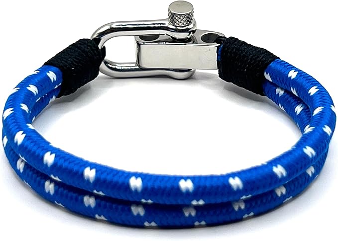 Azure Blue Double Rope Shackle Bracelet - Karoo Earth