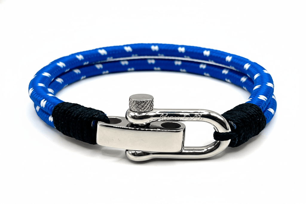 Azure Blue Double Rope Shackle Bracelet - Karoo Earth