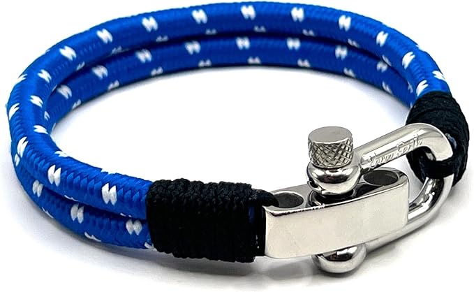 Azure Blue Double Rope Shackle Bracelet - Karoo Earth