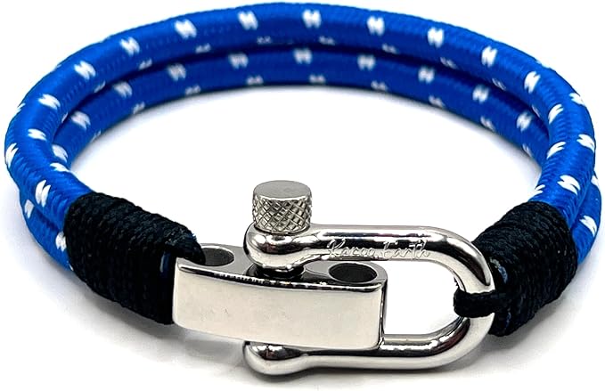 Azure Blue Double Rope Shackle Bracelet - Karoo Earth
