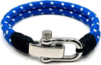 Azure Blue Double Rope Shackle Bracelet - Karoo Earth