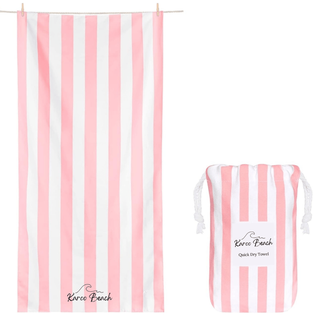 Baby Pink Microfibre Beach Towel - Karoo Earth