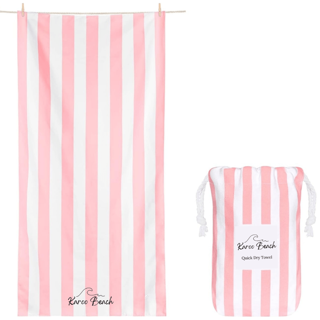 Baby Pink Microfibre Beach Towel - Karoo Earth