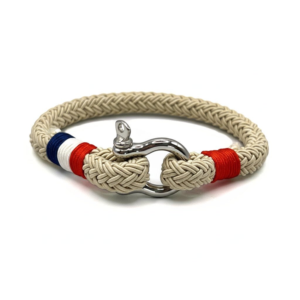 Beige Tricolor Shackle Bracelet - Karoo Earth