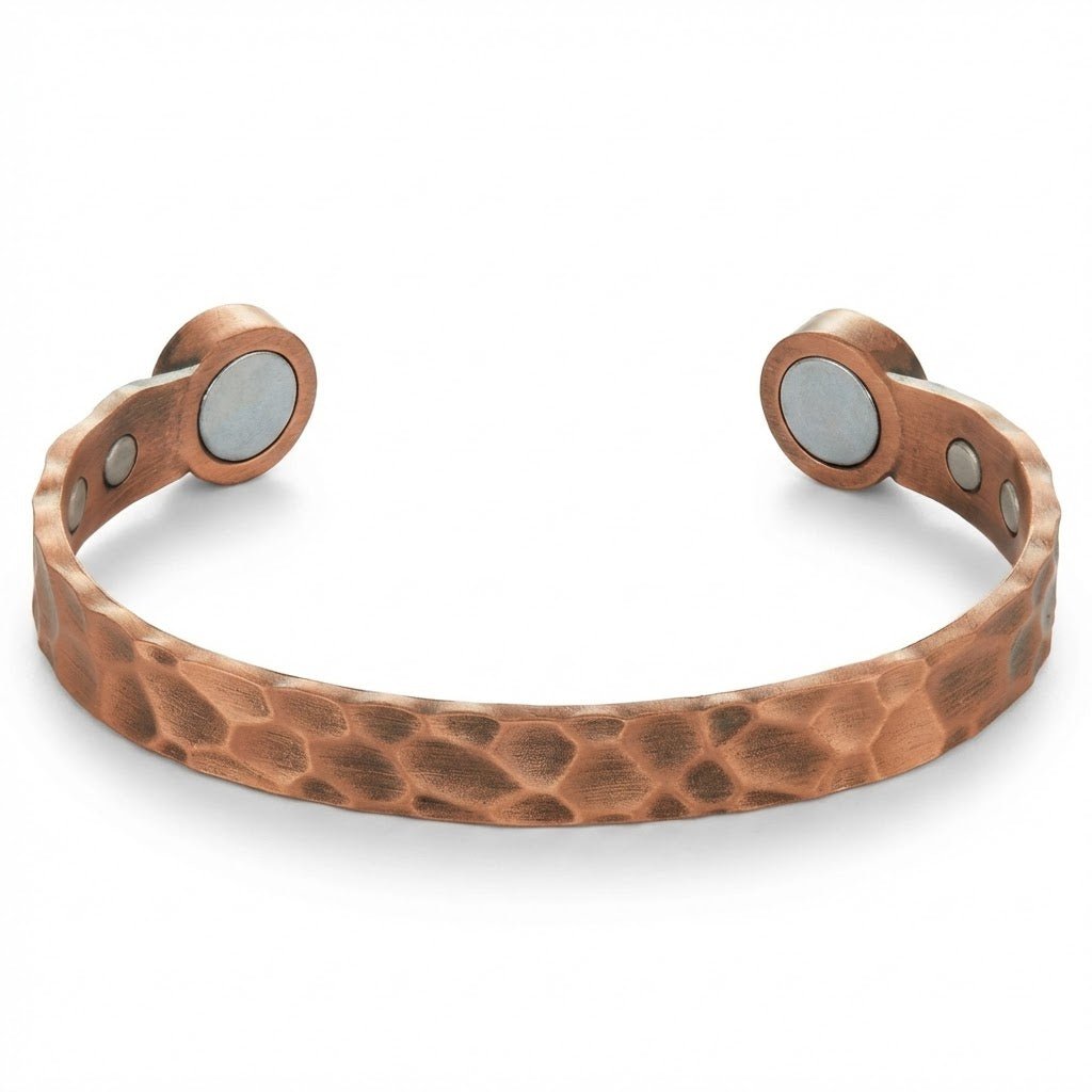 Bio Magnetic Antique Hammered Copper Bracelet - Karoo Earth