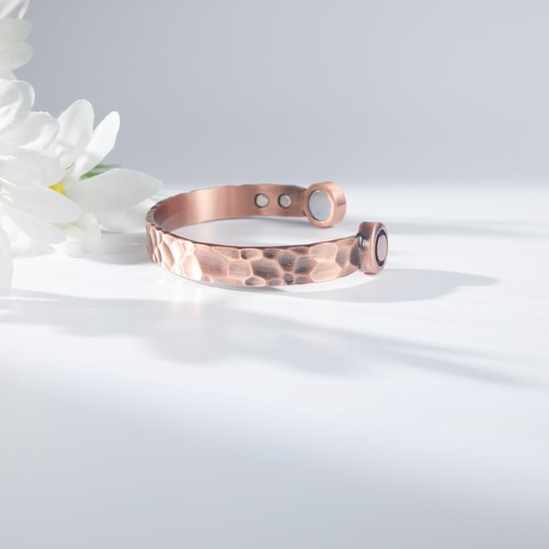 Bio Magnetic Antique Hammered Copper Bracelet - Karoo Earth