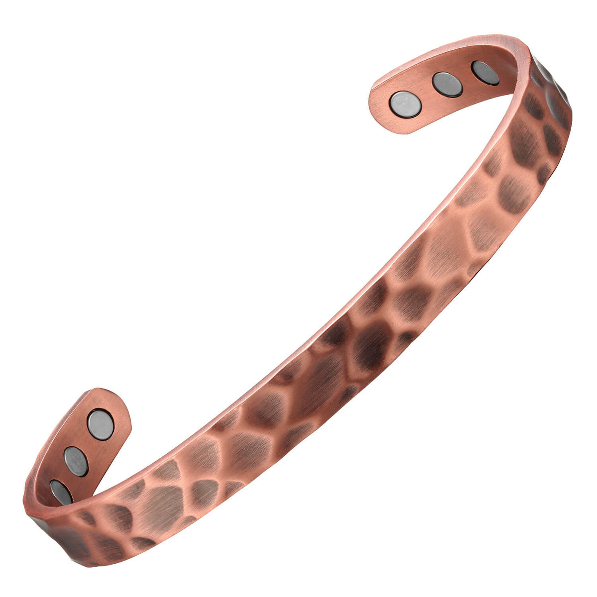 Bio Magnetic Antique Hammered Pure Copper Bracelet - Karoo Earth
