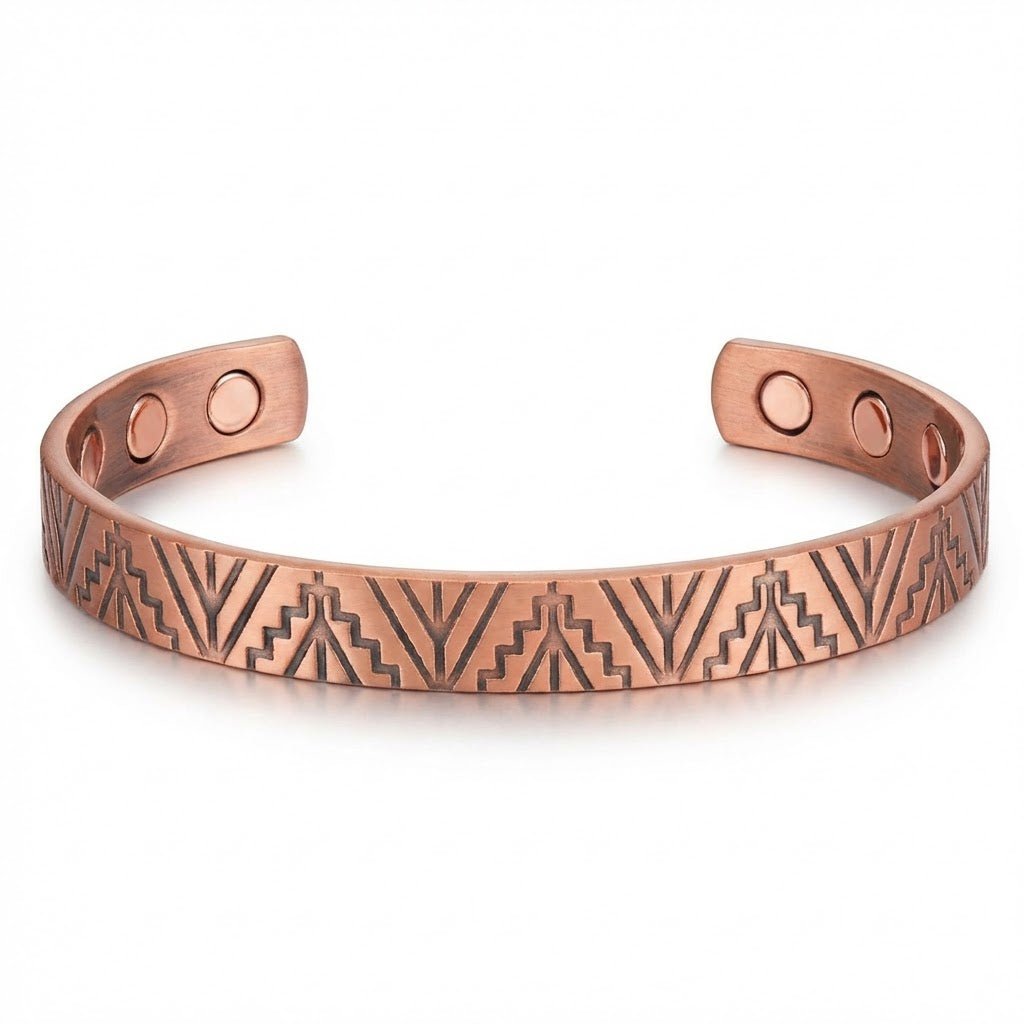 Bio Magnetic Aztec Pure Copper Bracelet - Karoo Earth