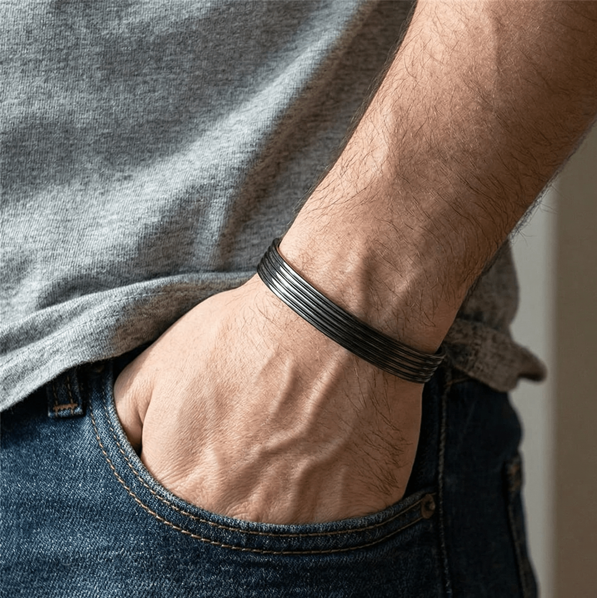 Bio Magnetic Black Electroplated Copper Bracelet - Karoo Earth