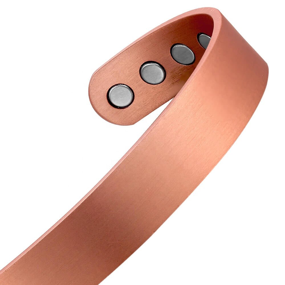 Bio Magnetic Brushed Pure Copper Bracelet - Karoo Earth