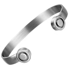 Bio Magnetic Brushed Silver Electroplated Pure Copper Bracelet - Karoo Earth