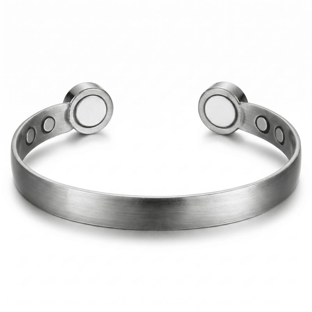 Bio Magnetic Brushed Silver Electroplated Pure Copper Bracelet - Karoo Earth
