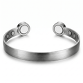 Bio Magnetic Brushed Silver Electroplated Pure Copper Bracelet - Karoo Earth