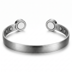 Bio Magnetic Brushed Silver Electroplated Pure Copper Bracelet - Karoo Earth