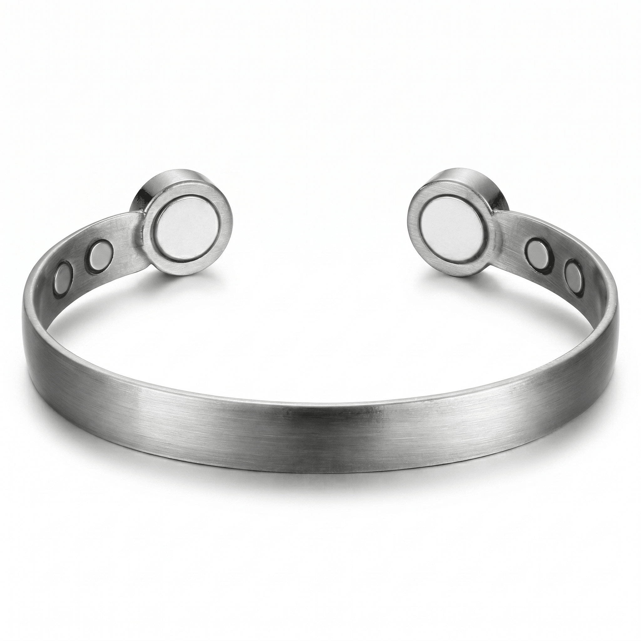 Bio Magnetic Brushed Silver Electroplated Pure Copper Bracelet - Karoo Earth