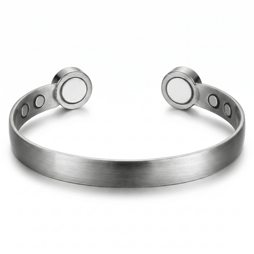 Bio Magnetic Brushed Silver Electroplated Pure Copper Bracelet - Karoo Earth